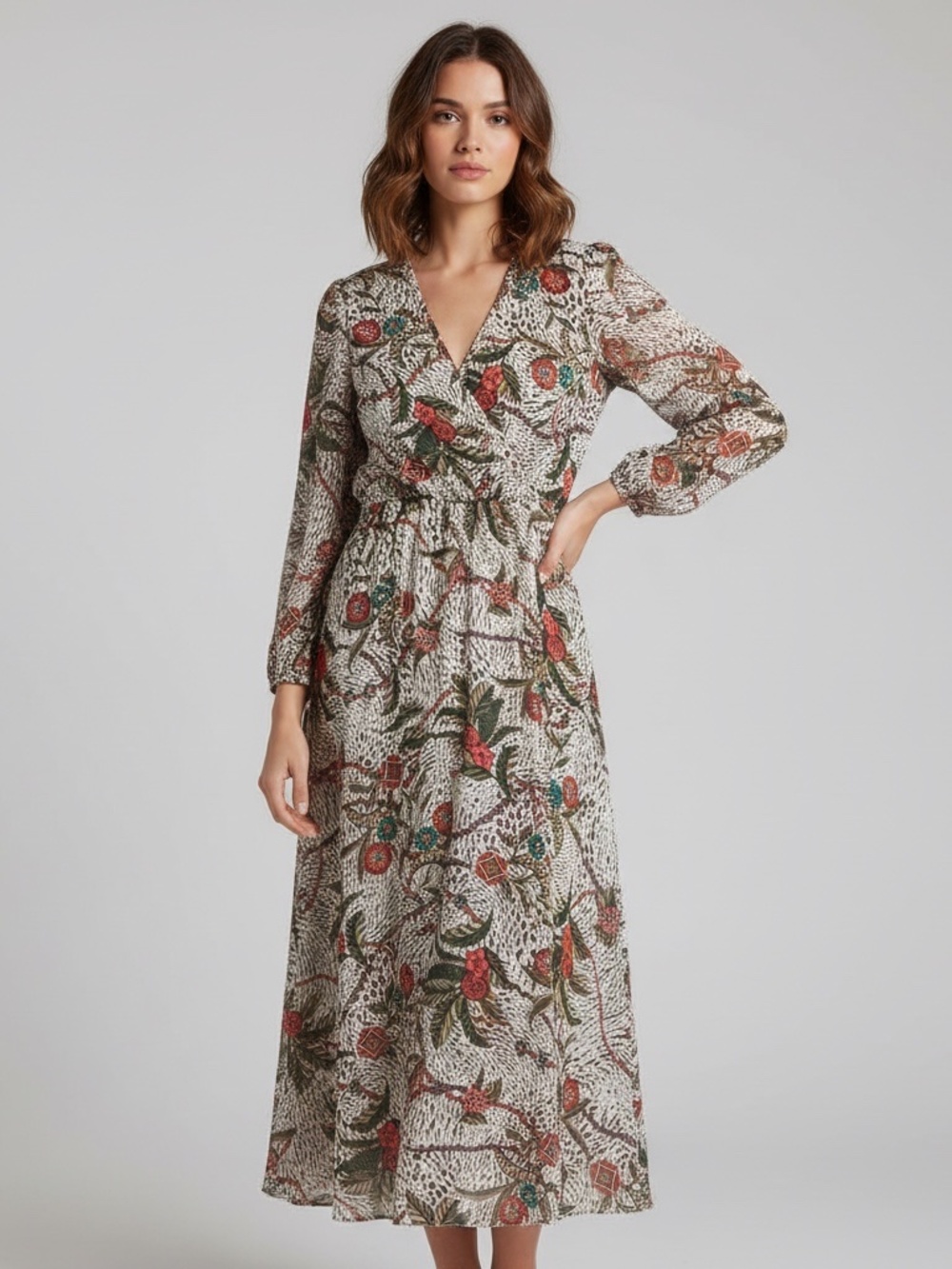 Spy Zone Exchange Allover Print Belted Maxi Dress